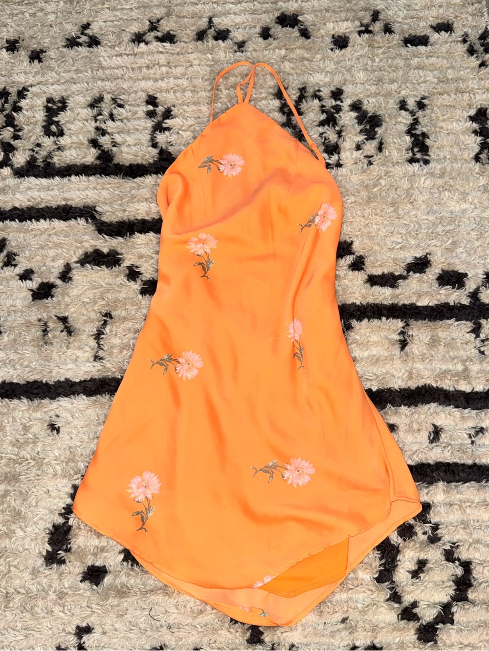 AE Orange Floral Slip Dress